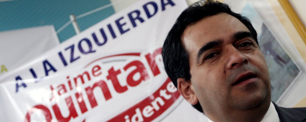 Jaime Quintana en su campaña por presidencia del PPD