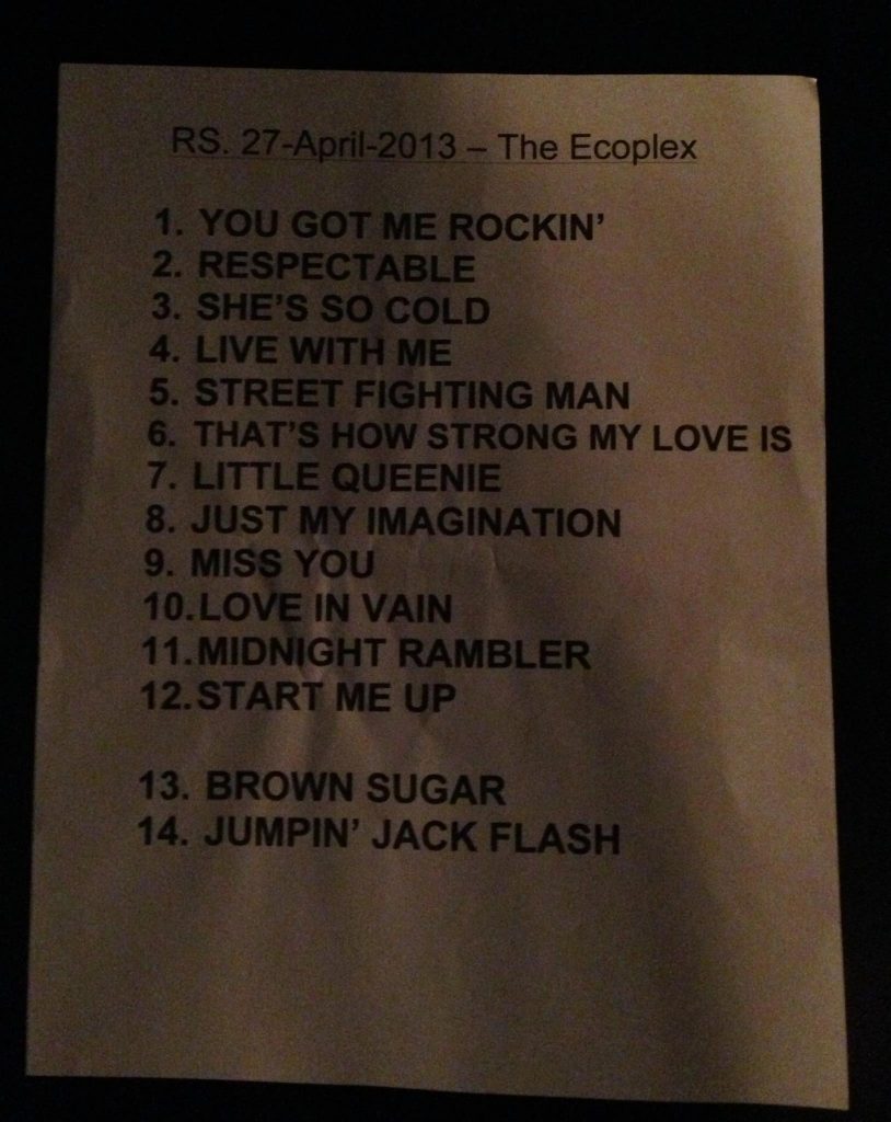 rolling stones setlist echoplex