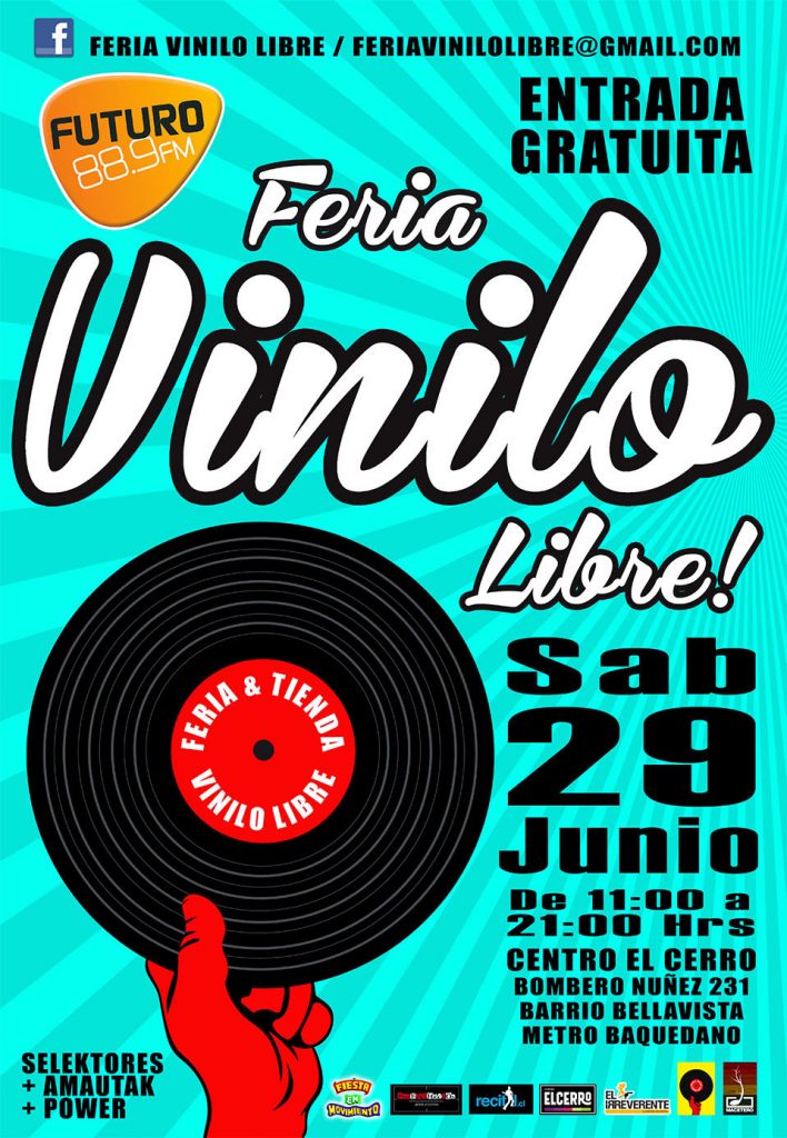 AFICHE FERIA VINILO LIBRE 29 DE JUNIO
