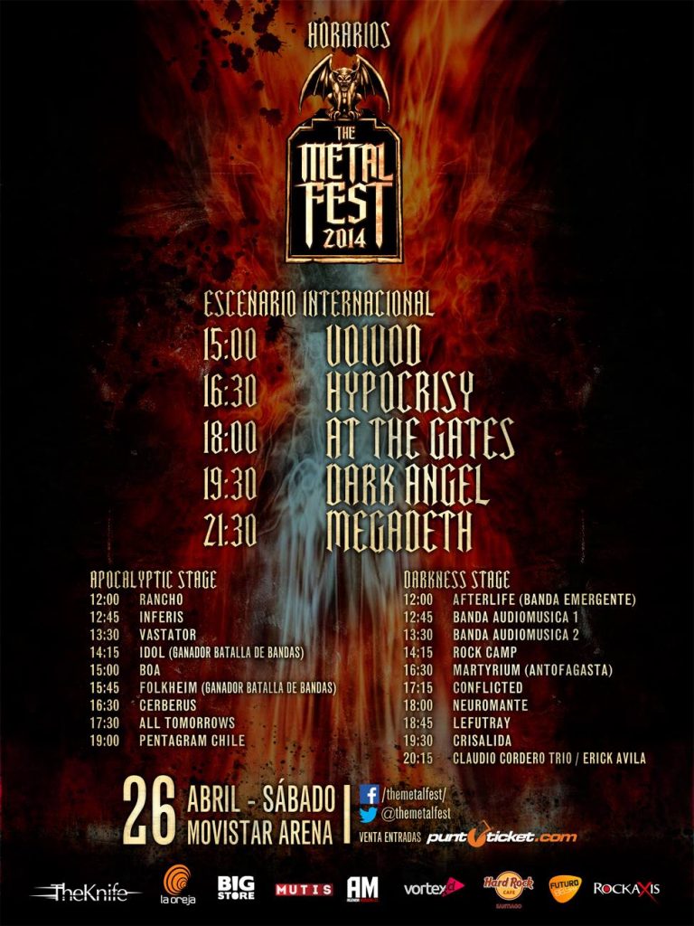 the metal fest 2014 horarios final