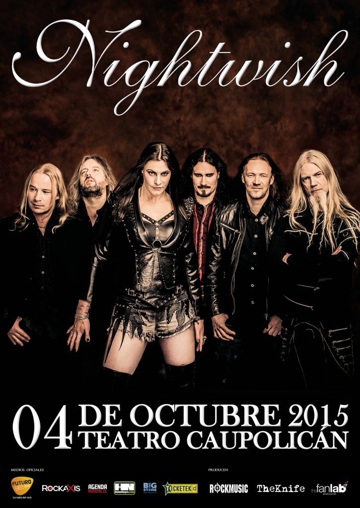 nightwish chile 2015 afiche