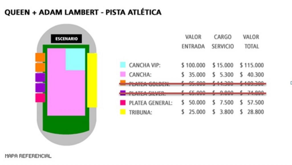 queen adam lambert chile 2015 precios con localidades agotadas