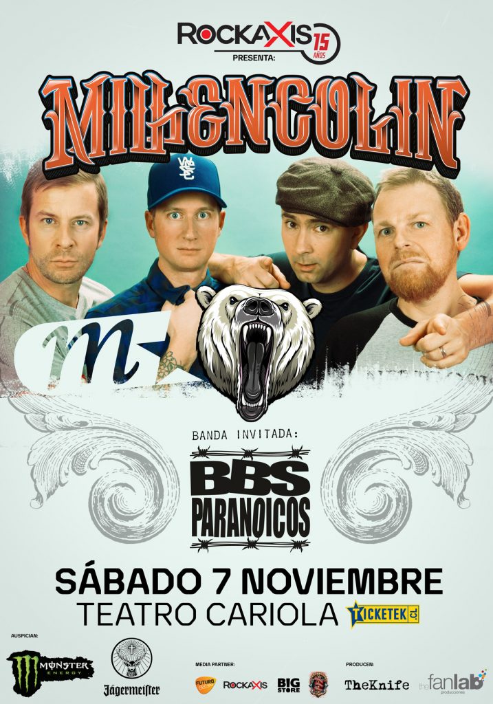 millencolin chile 2015 afiche