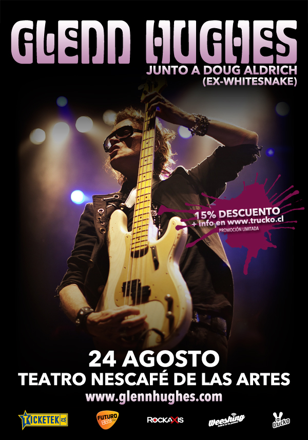 glenn hughes chile 2015 afiche