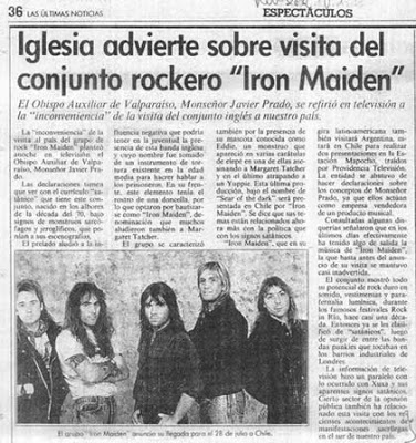 iron maiden recorte el mercurio