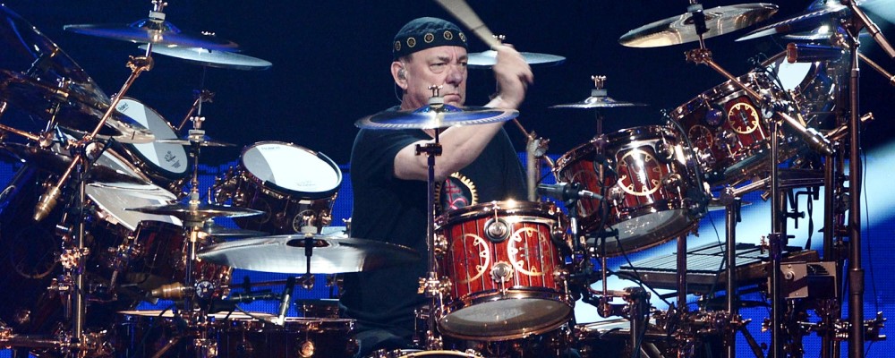 Rush's Neil Peart performs at the Rock And Roll Hall Of Fame Induction Ceremony in 2013.