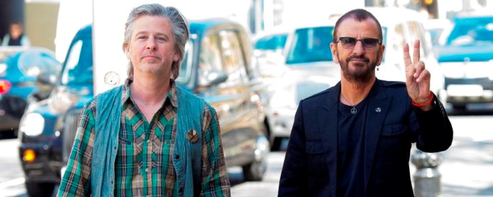 20 Apr 2016  - London  - UK ***  PREMIUM EXCLUSIVE - MUST CALL FOR PRICING *** Beatles drummer Ringo Starr and son Jason Starkey seen shopping together on the King's Road in Chelsea. Ringo was seen holding a bag from upmarket retailer The Kooples, while Jason had a bag from All Saints. BYLINE MUST READ : XPOSUREPHOTOS.COM ***UK CLIENTS - PICTURES CONTAINING CHILDREN PLEASE PIXELATE FACE PRIOR TO PUBLICATION *** **UK CLIENTS MUST CALL PRIOR TO TV OR ONLINE USAGE PLEASE TELEPHONE  442083442007**