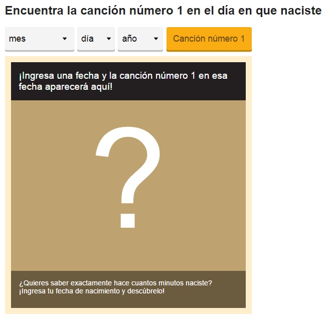 Revolucionaria plataforma te dice qué canción era número uno el día que
