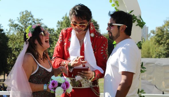 GALERÍA // Elvis, el maestro de ceremonias de la Catedral del Rock en Lollapalooza Chile 2018