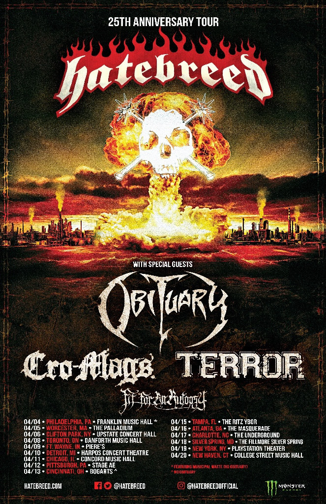 Hatebreed anuncia tour de aniversario por sus 25 años de carrera