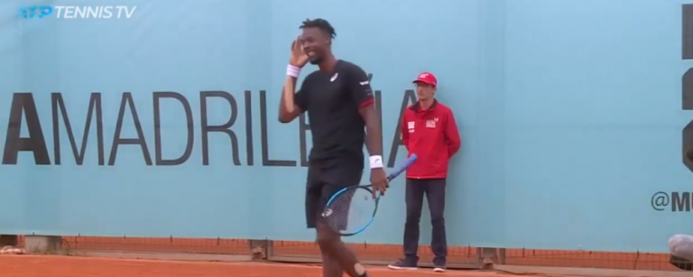 Gael Monfils celebrando