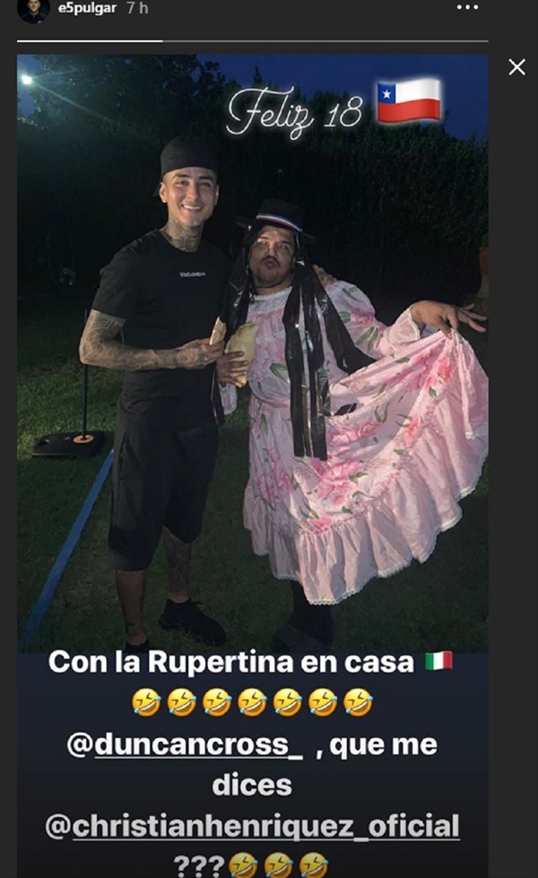 Erick Pulgar Celebro El 18 De Septiembre Con Llamativa Imagen