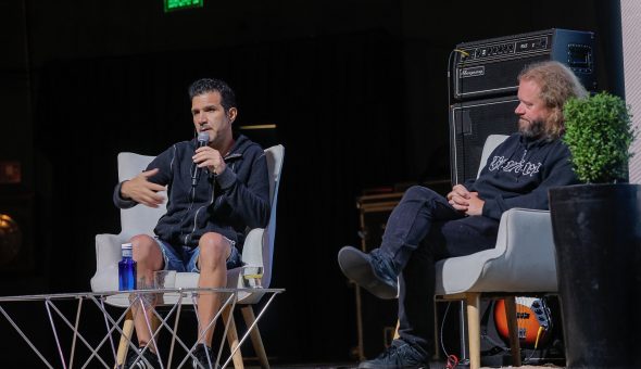 Charlie Benante de Anthrax y Anton Reisenegger realizaron un conversatorio en Cúpula Múltiespacio