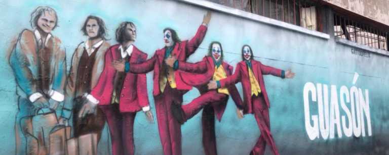 Mural de Joker en Barrio Italia