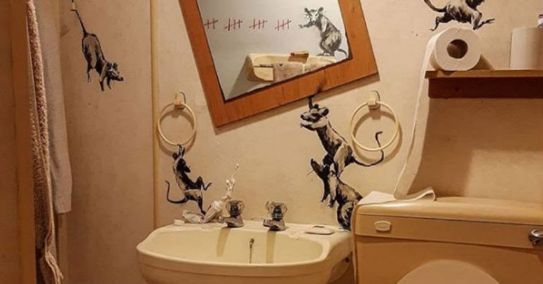 banksy baño cuarentena