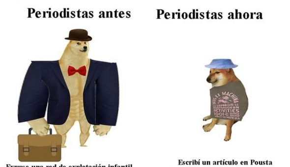 De perro grande a perro chico es el meme que se ríe del presente