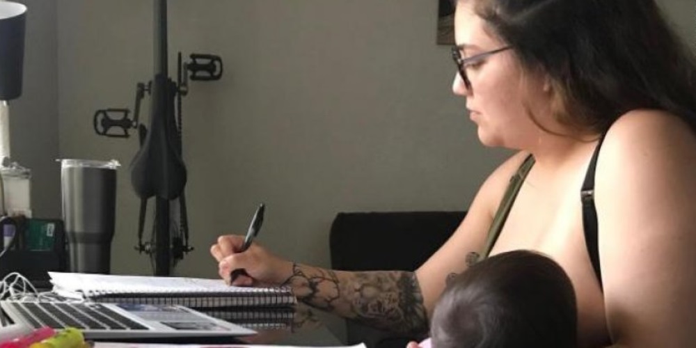 profesor estudiante amamantar