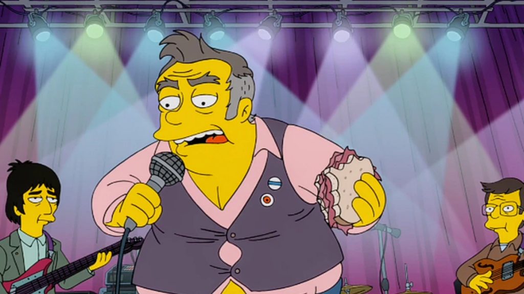 Los Simpsons parodian a Morrisey y parece que no le gustó mucho