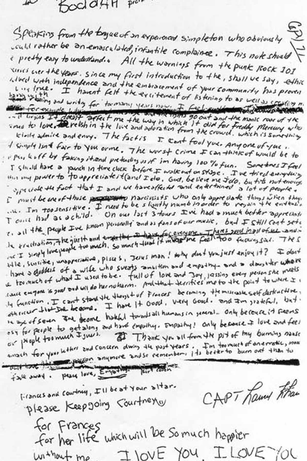 Kurt Cobain Carta