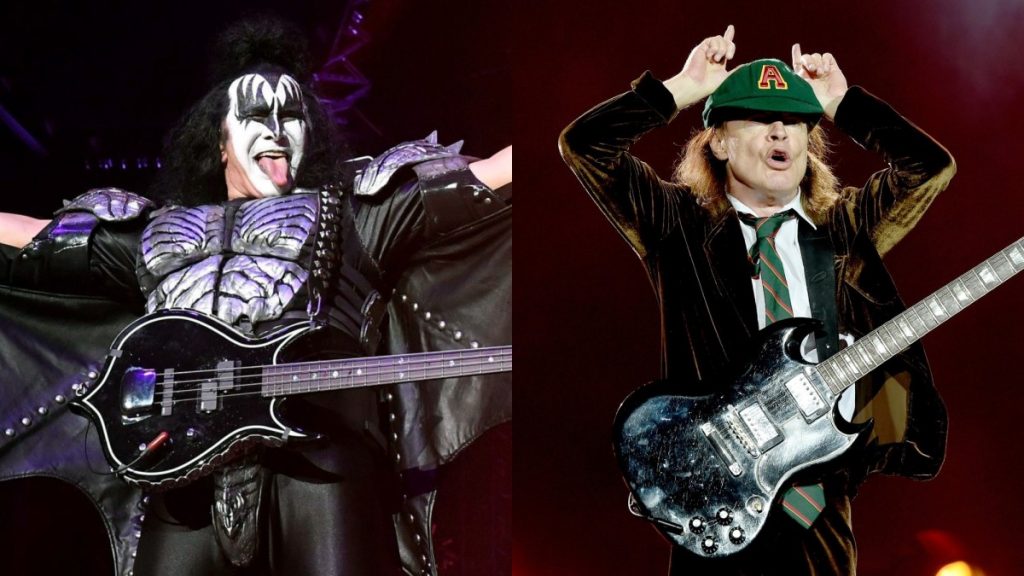 Gene Simmons Angus Young Web
