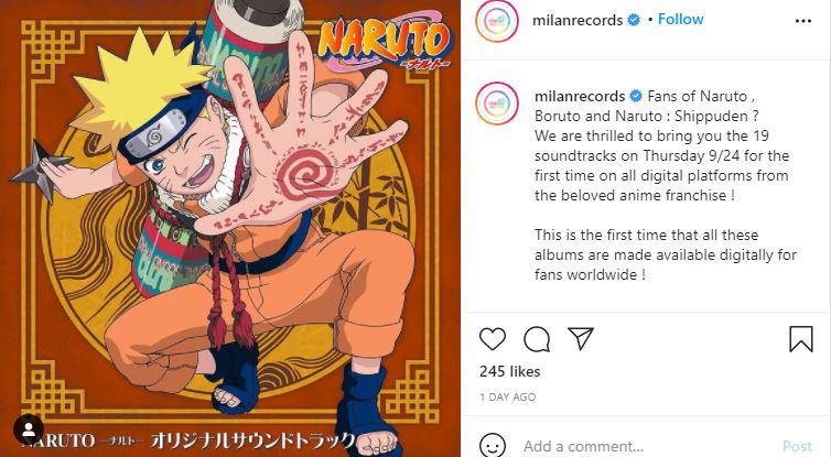 Miland Records Soundtrack de Naruto 