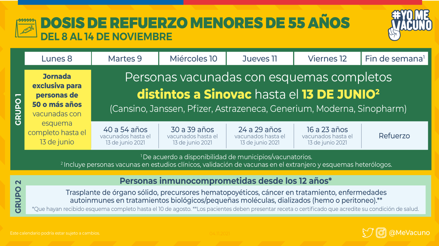 Calendario Vacunacion 8 Noviembre Refuerzo 02