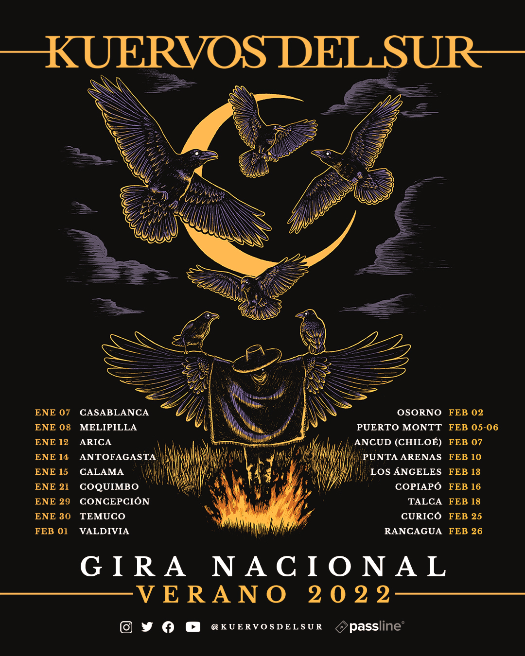 Kuervos Del Sur Gira Verano 2022