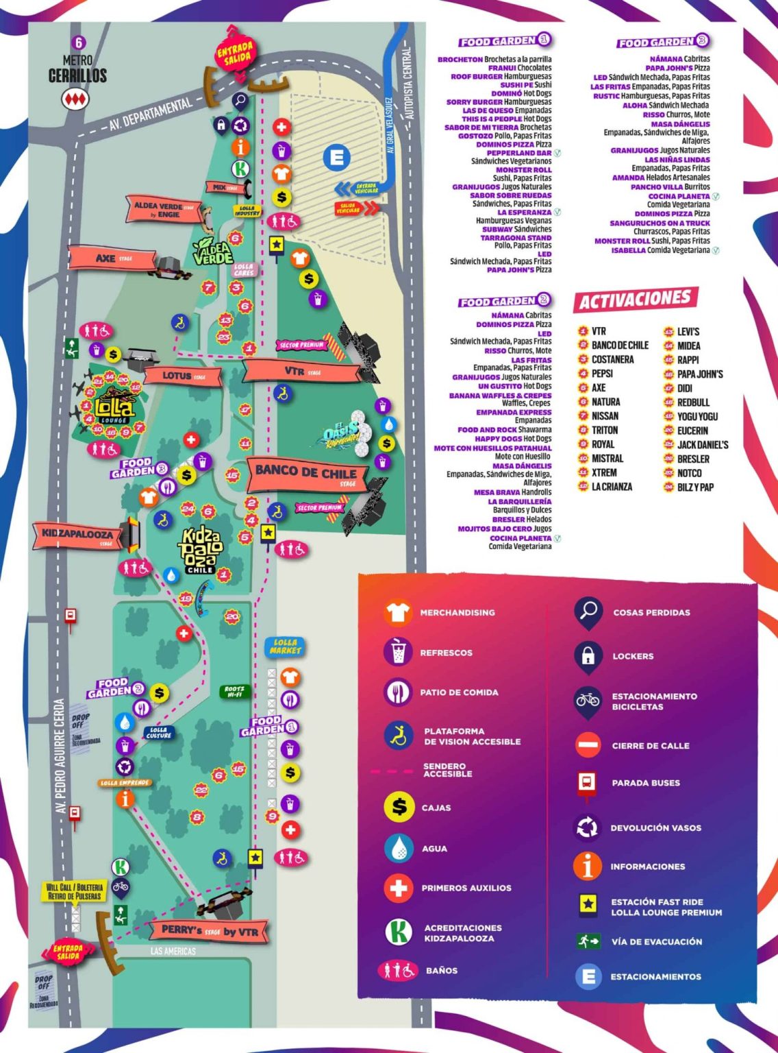 Lollapalooza Chile 2022 ¿cómo se llega al Parque Bicentenario de