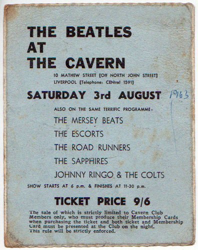 Beatles Cavern Ultimo Ticket