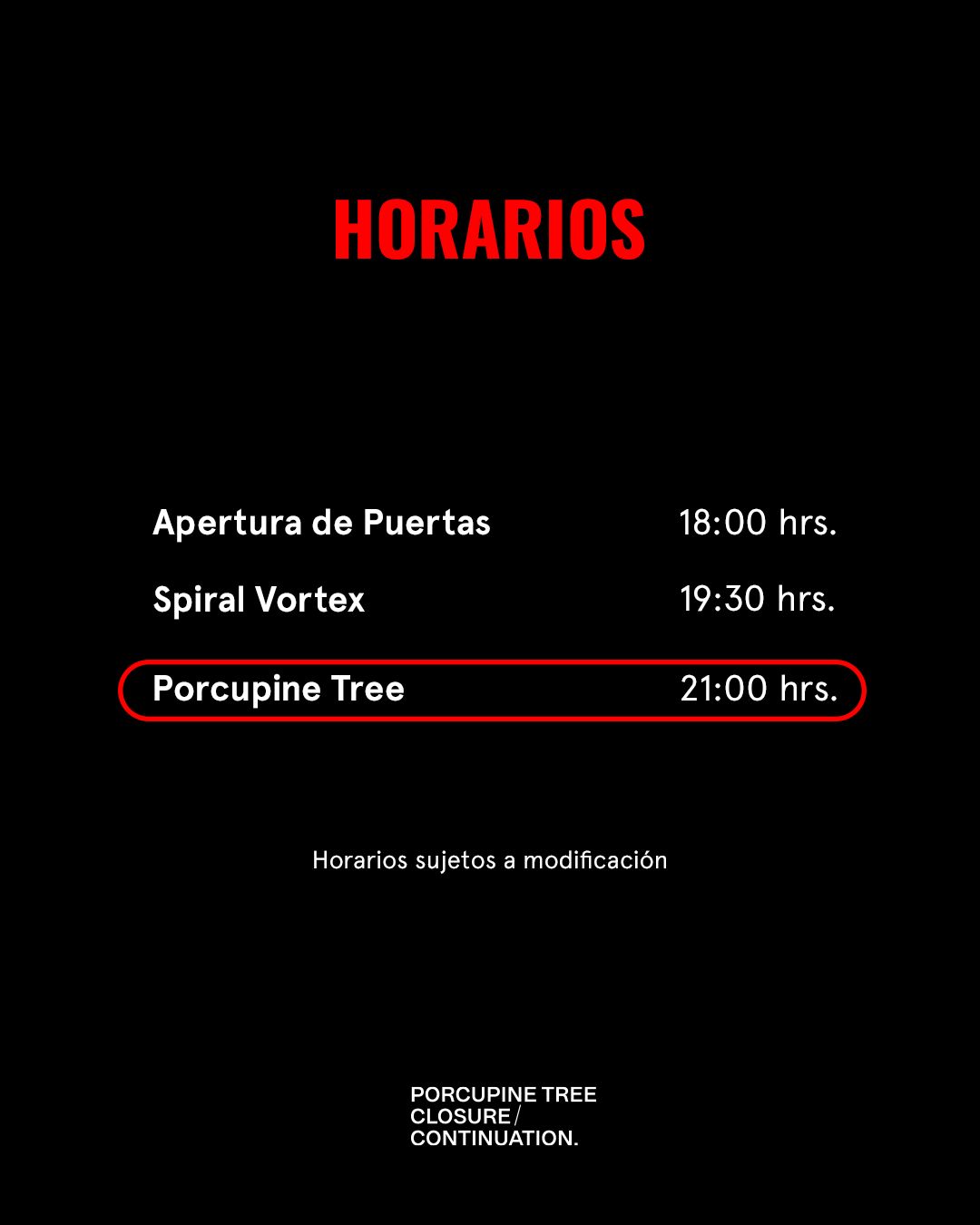 Porcupine Tree Chile 2022 Horarios