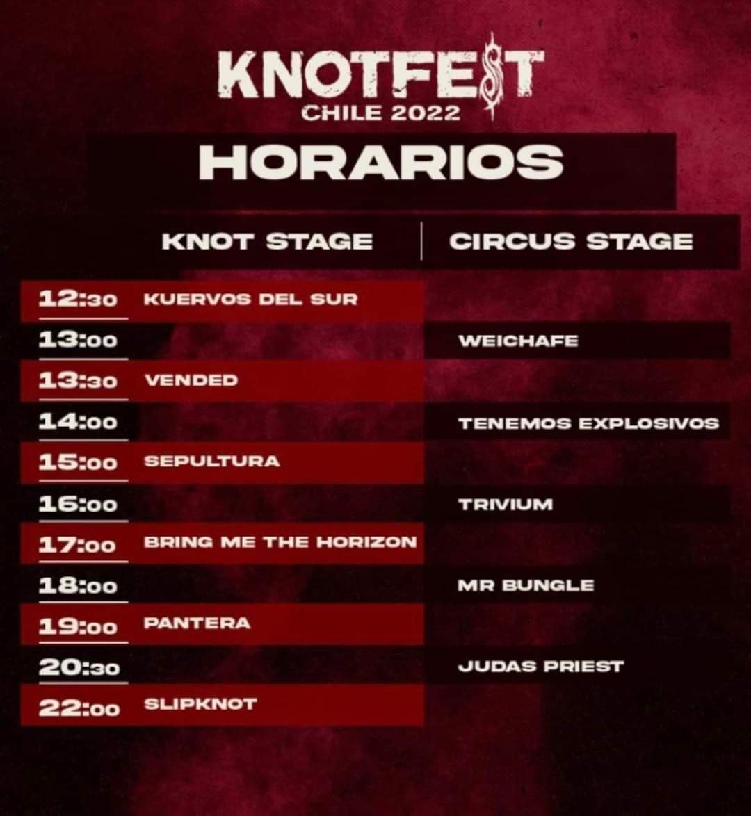 horarios knotfest
