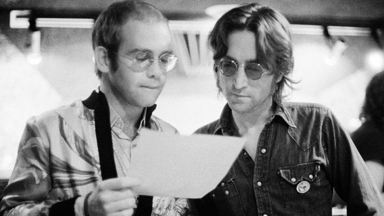 John Lennon Elton John 1974 Estudio Web