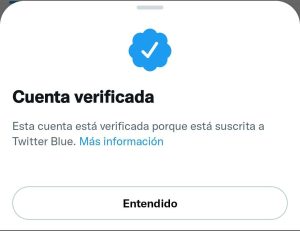 twitter Cuenta Blue