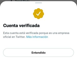 Twitter Cuenta Gold