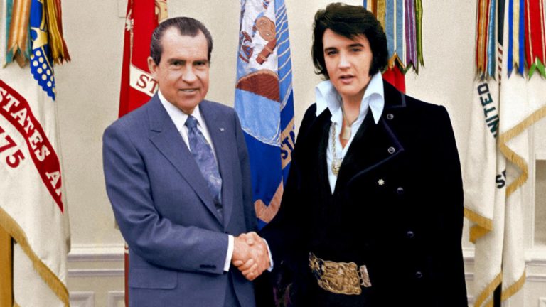 Elvis Presley Richard Nixon Color Web