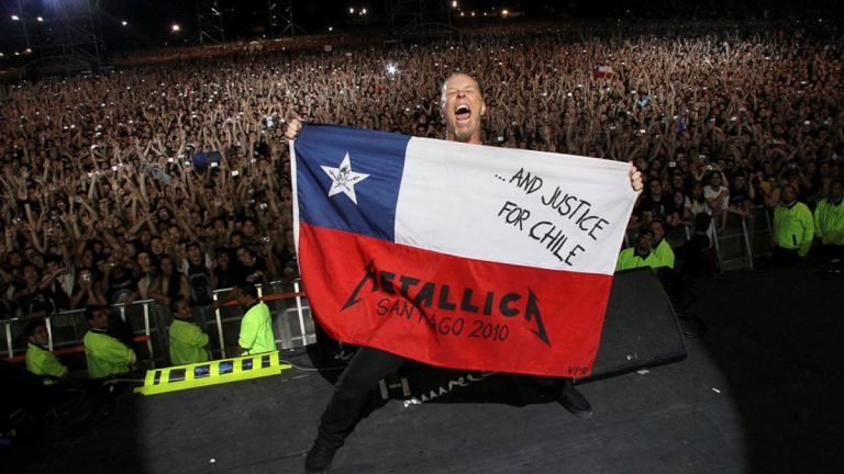 Metallica Chile 2010 Club Hipico Bandera Web