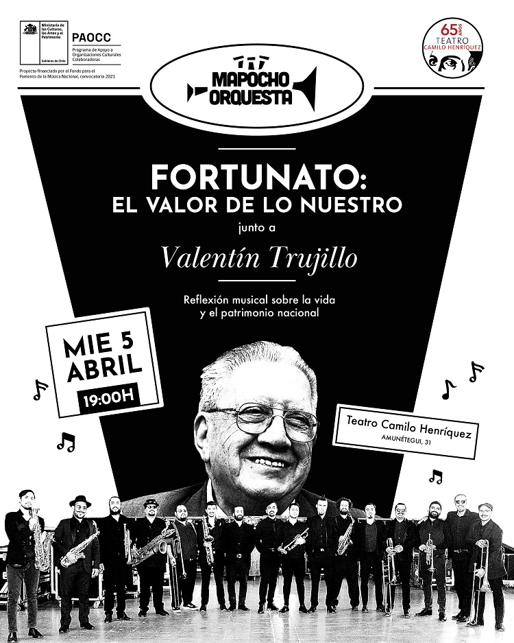 Valentín Trujioo + Mapocho Orquesta Afichenew