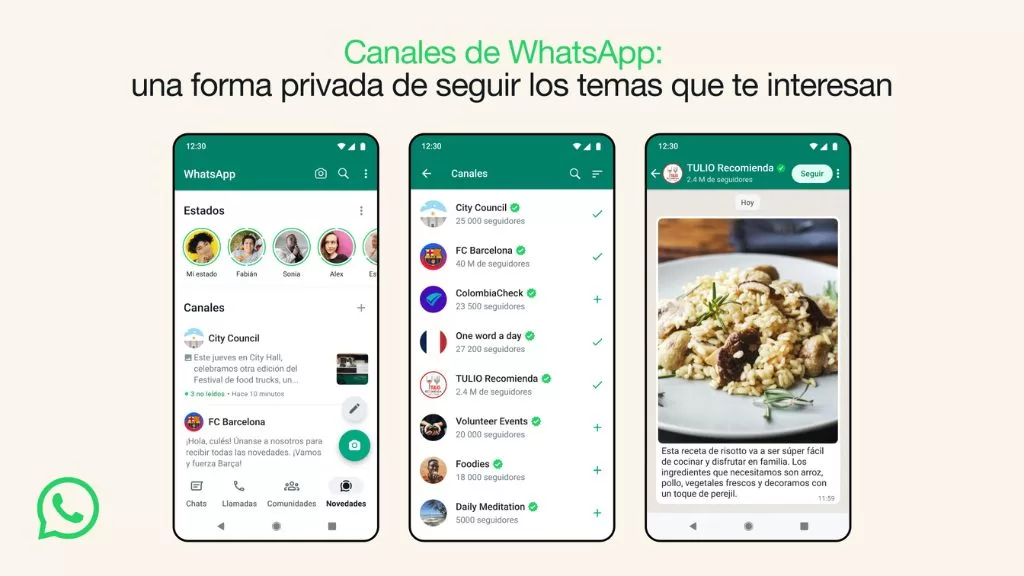 Canales Whatsapp