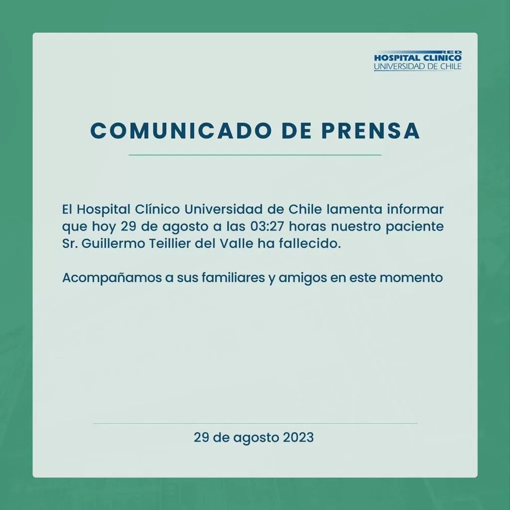 Guillermo Teillier Muere Comunicado