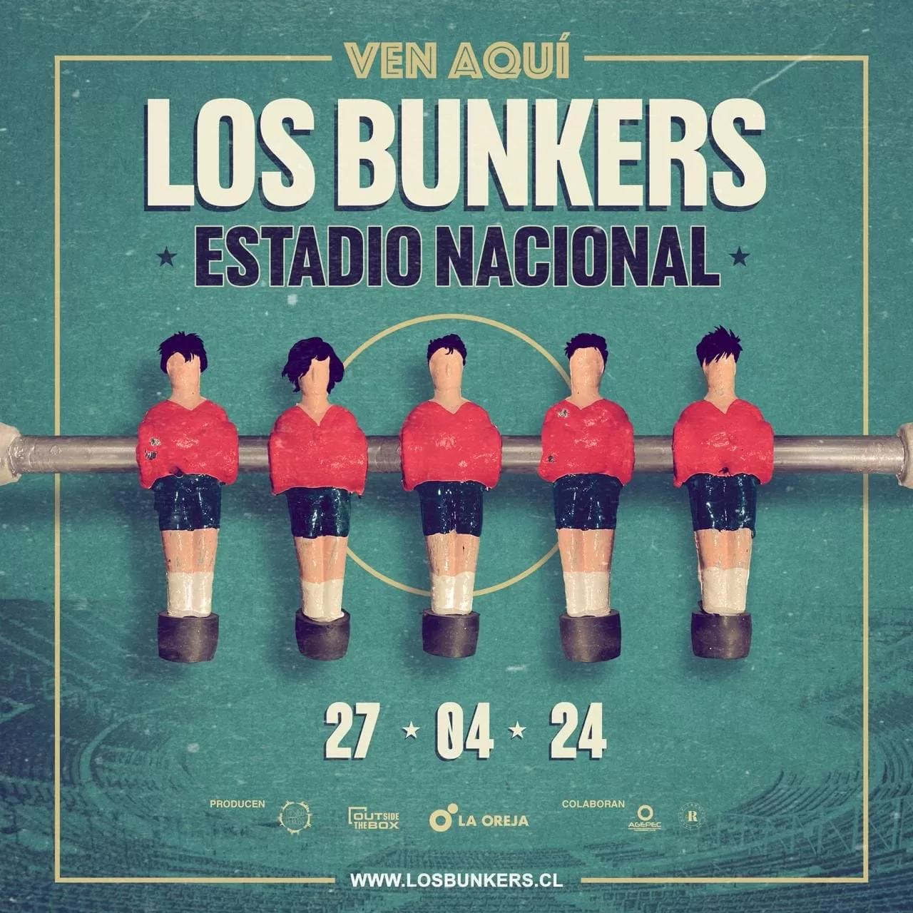Los Bunkers Estadio Nacional Afiche