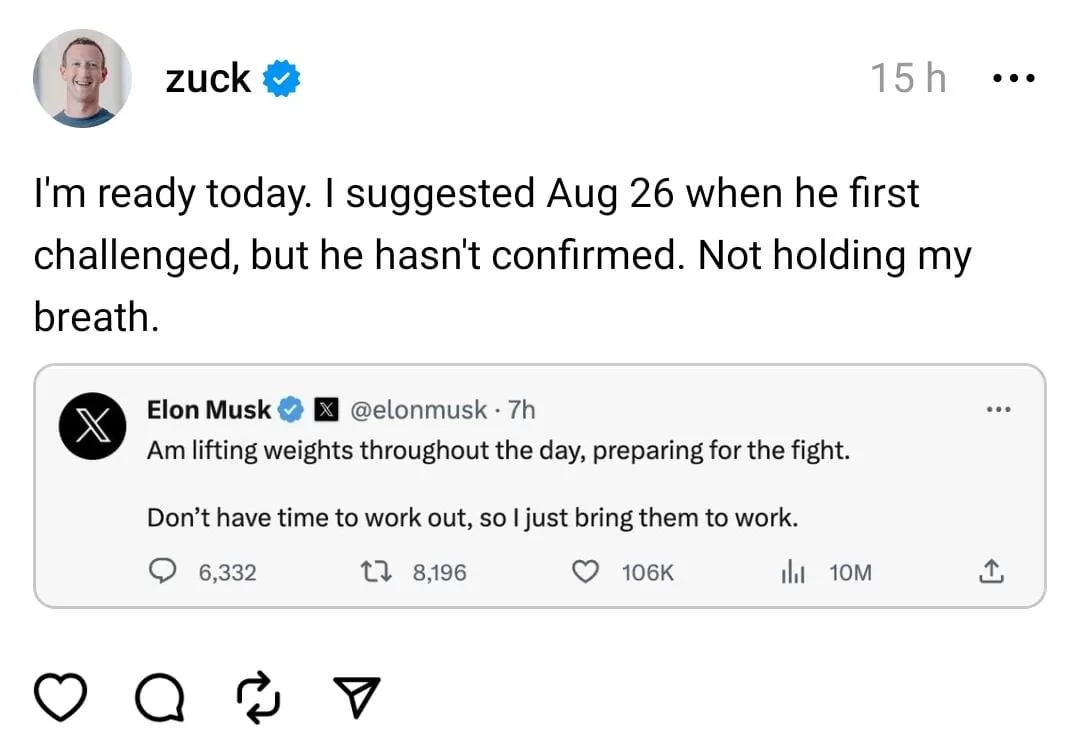 Mark Zuckerberg Elon Musk