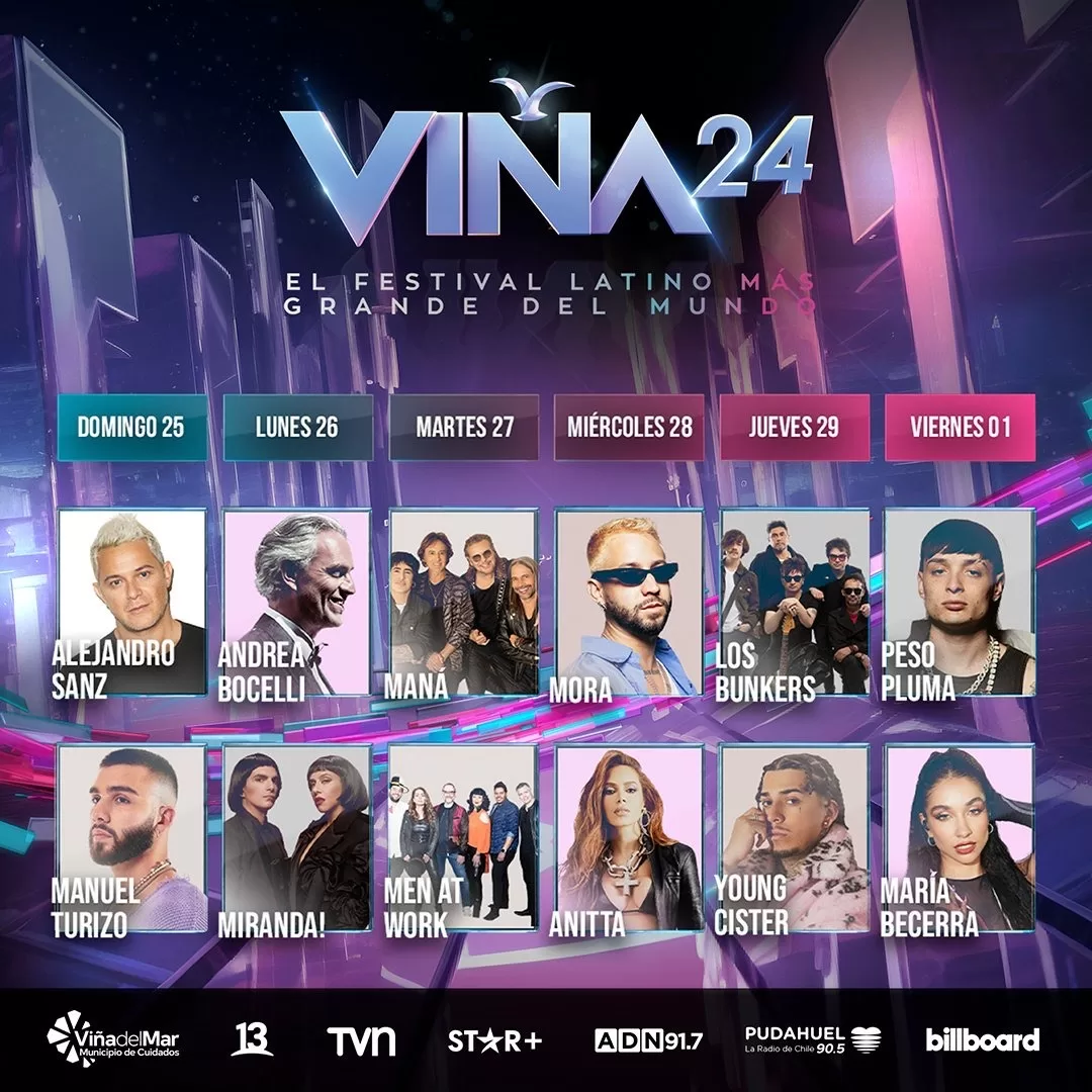 Festival de Viña del Mar 2024 Revelan nuevo confirmado y los artistas