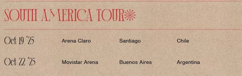 Rod Stewart Fechas Sudamerica 2025