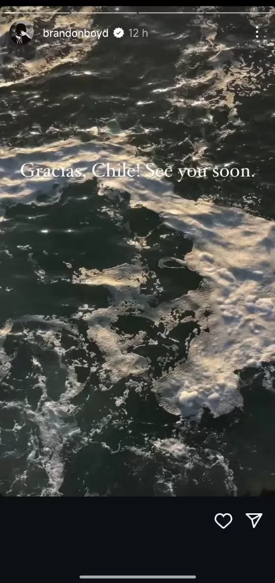 Historia de Brandon Boyd vía Instagram