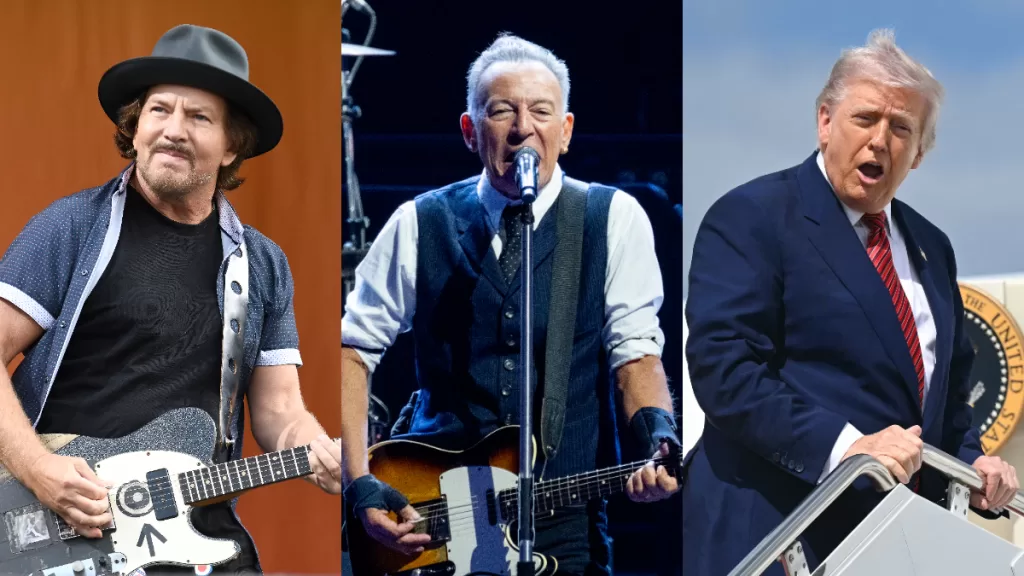 Eddie Vedder Bruce Springsteen Donald Trump