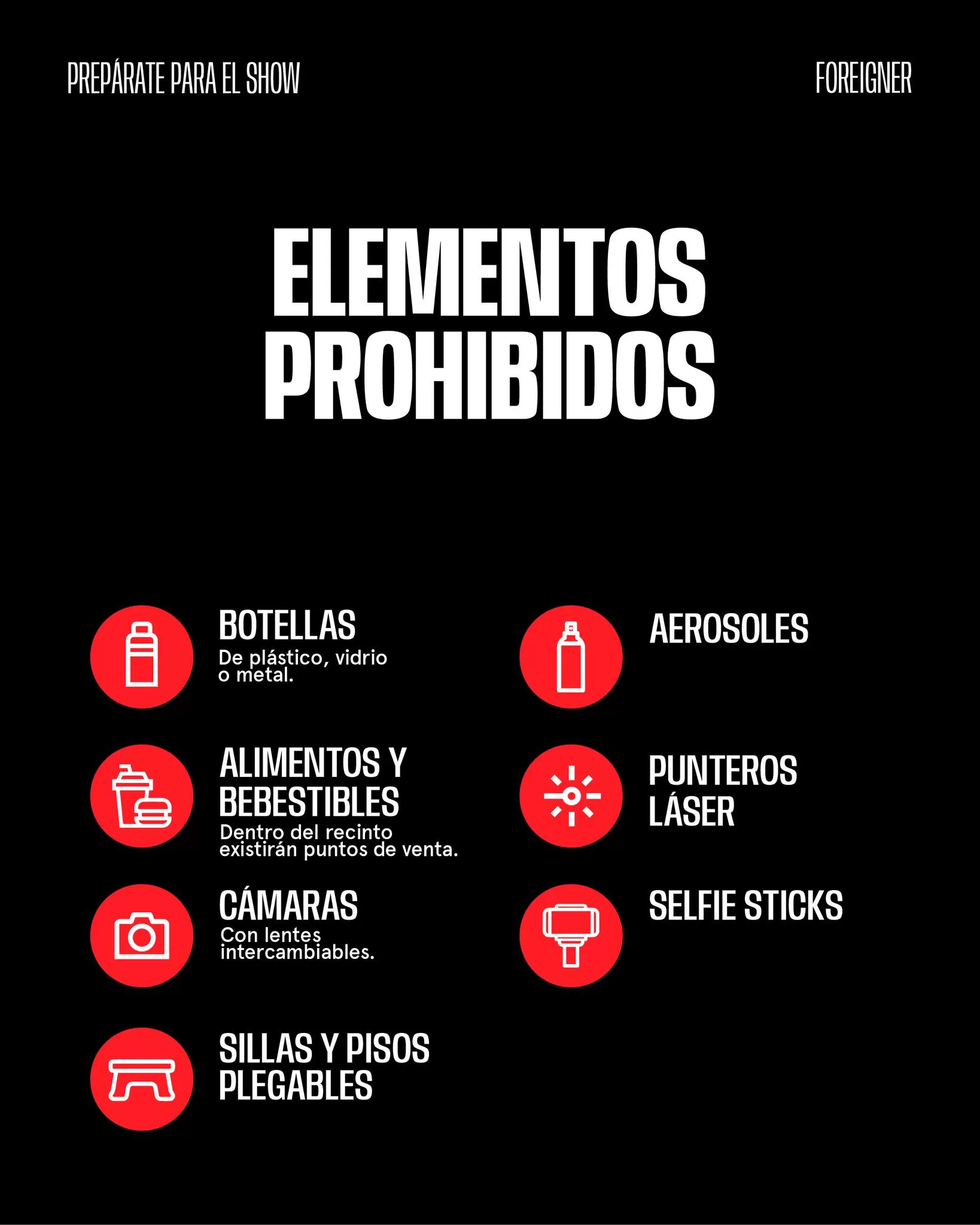 Foreigner 2025 Elementos Prohibidos