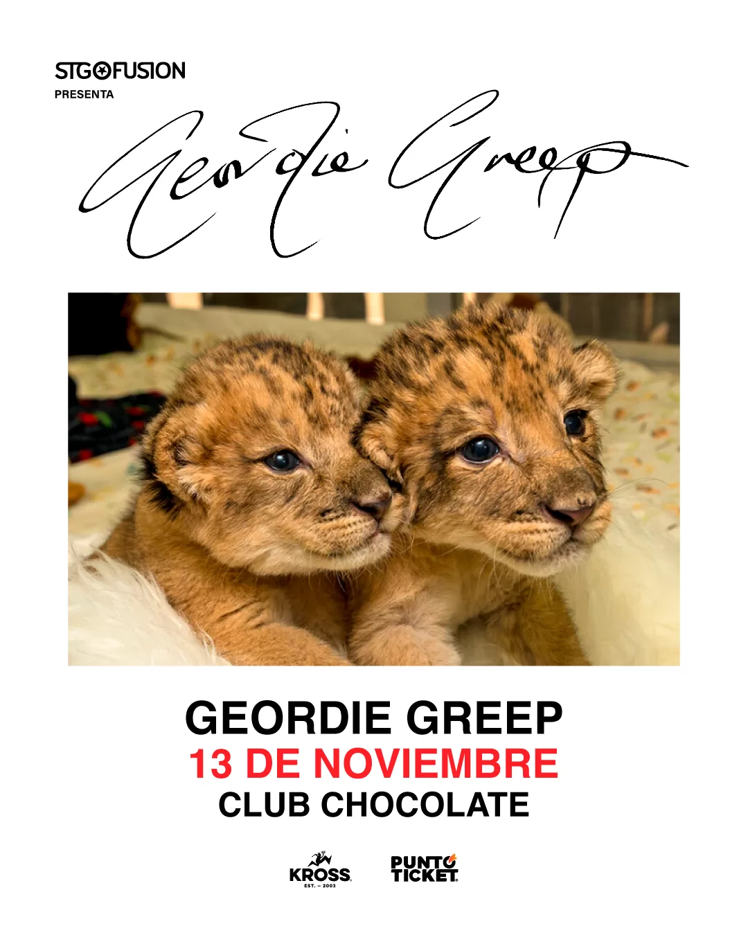 GEORDIE GREEP   13 NOV AFICHE