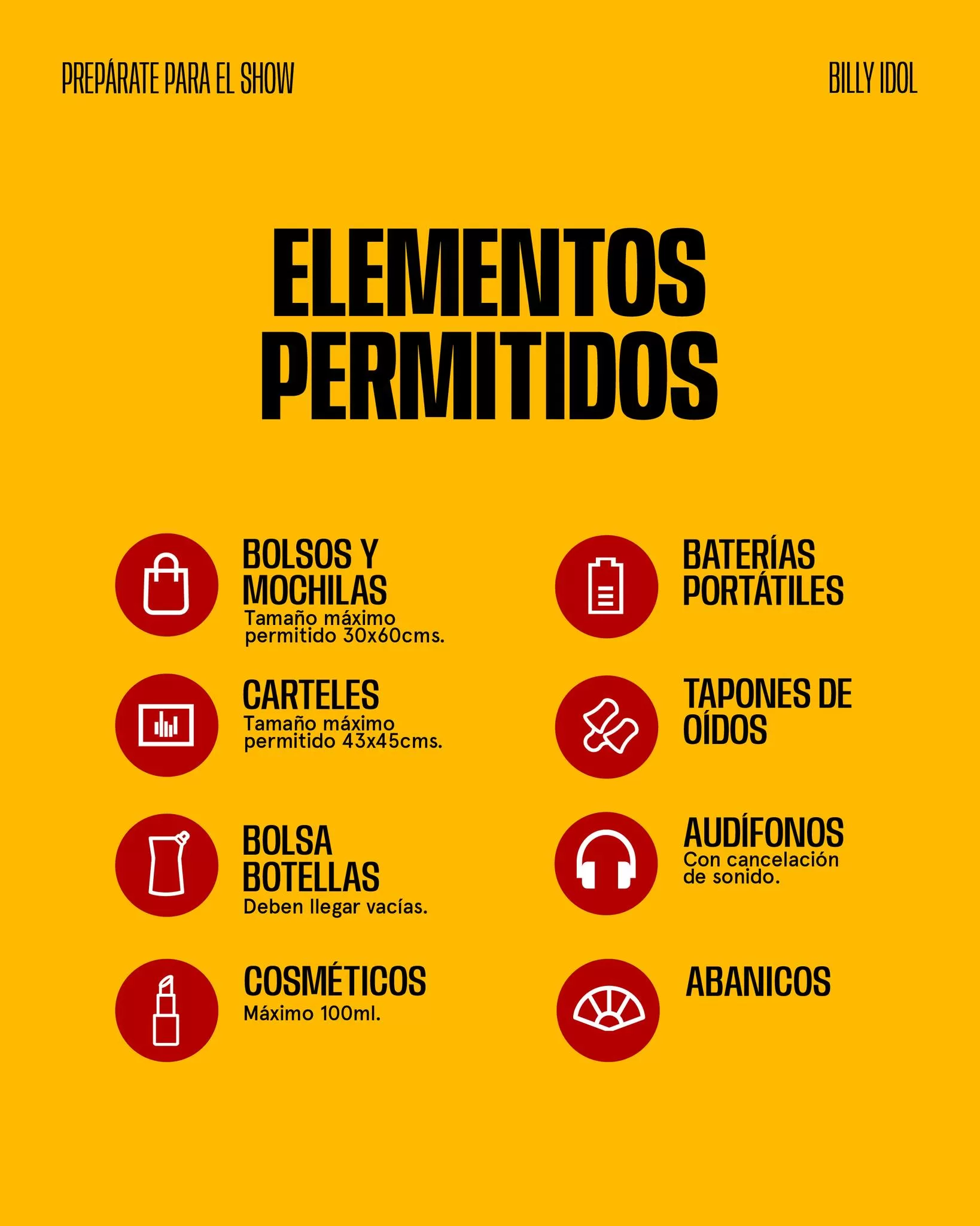 Billy Idol Horarios 03