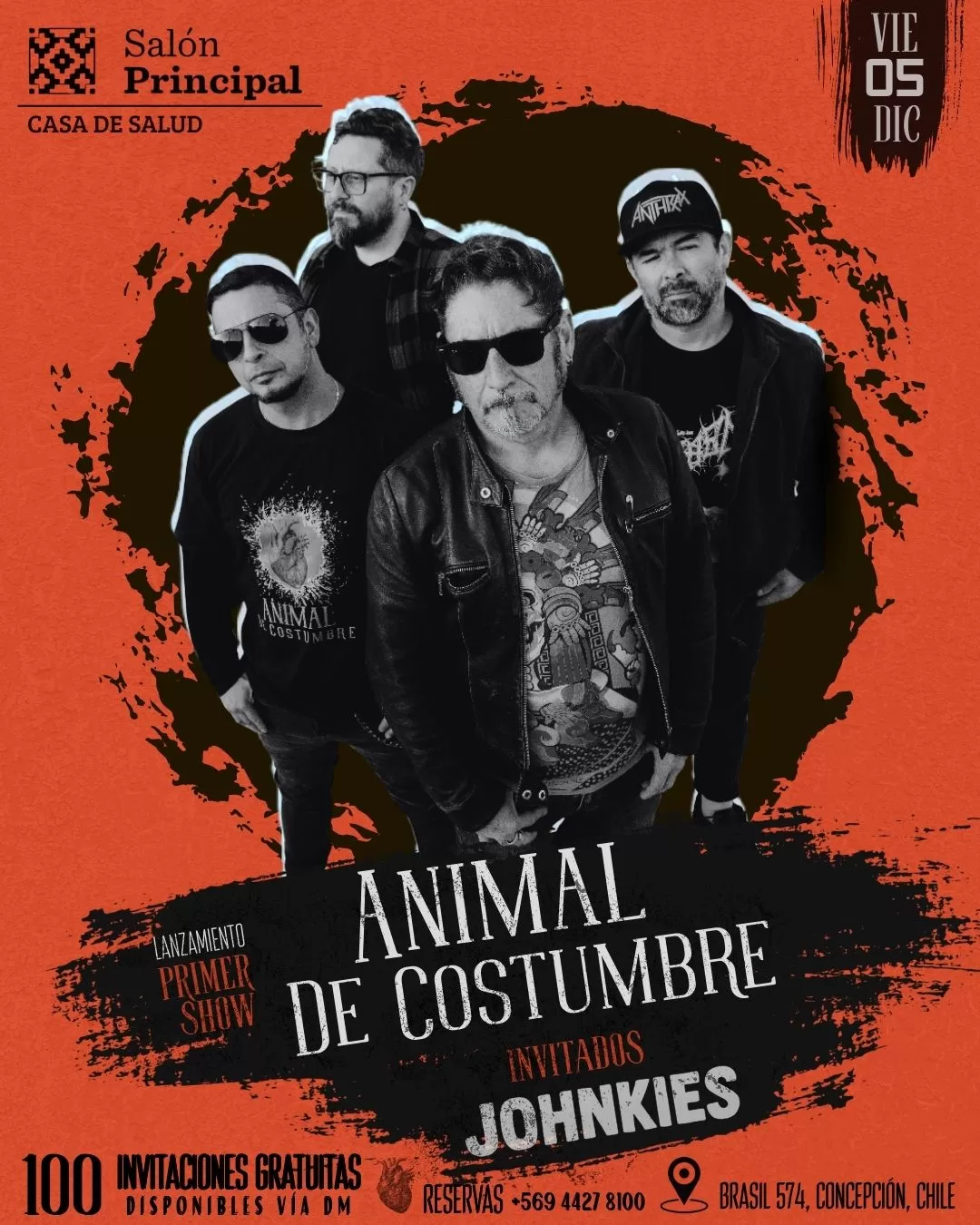 AFICHE LANZAMIENTO DE ANIMAL DE COSTUMBRE POST IG