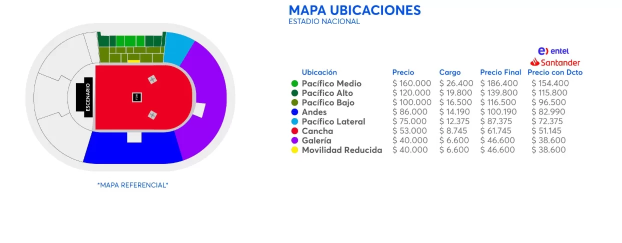 Precios Iron Maiden Chile 2026